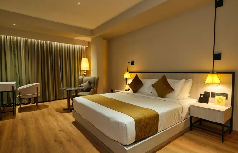 Luxury King bed in Grandiose Suite - Best Luxury Hotels in Sulthan Bathery Wayanad