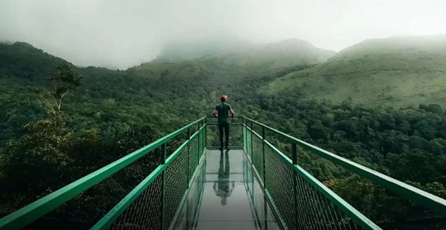 Glass bridge at 900 Kandi eco-tourism - Premium Accommodation in Wayanad adventure